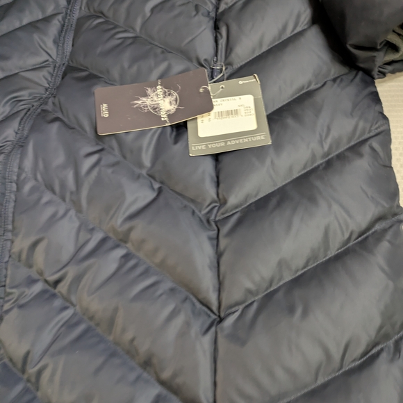 Eddie Bauer Crystal Ridge 550 Down Parka Womens 2XL Navy Fur Hood Puffer Duffle - Picture 5 of 11